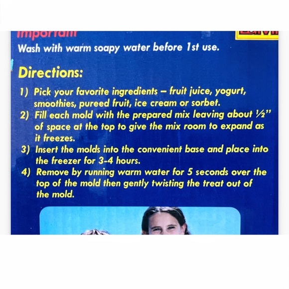 New Ice Cream or Ice Pop Treats 2 Piece Mold Set With Stand - Picture 2 of 15